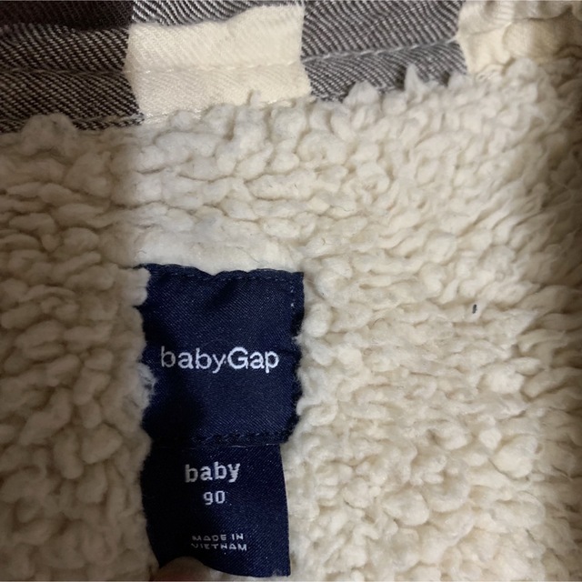 babyGAP(ベビーギャップ)の焦茶のギンガムチェック　ブルゾン　baby GAP キッズ/ベビー/マタニティのキッズ服女の子用(90cm~)(ジャケット/上着)の商品写真