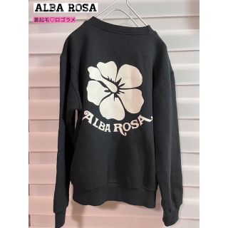 アルバローザ(ALBA ROSA)の【美品♡】ALBA ROSA ハイビスカス　ロゴ　トレーナー　裏起毛(トレーナー/スウェット)