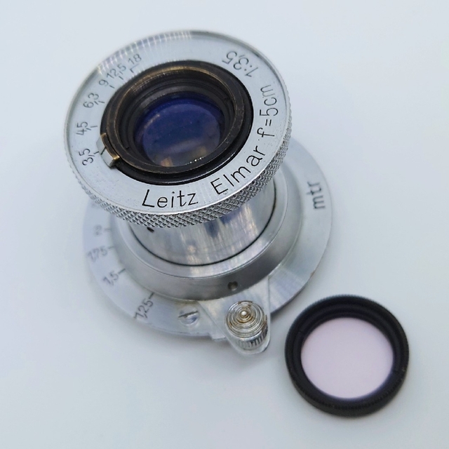 ライカ エルマー 50mm f3.5 レンズ 綺麗なブルーコート