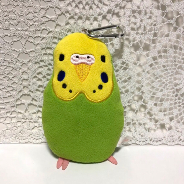 セキセイインコ　パスケース　中古 エンタメ/ホビーのおもちゃ/ぬいぐるみ(キャラクターグッズ)の商品写真