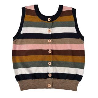 コドモビームス(こども ビームス)のMABLI Reversible Vest Enfys Stripe ストライプ(ニット/セーター)