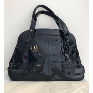 マリークワント(MARY QUANT)のMARY QUANT エナメル バッグ 黒(トートバッグ)