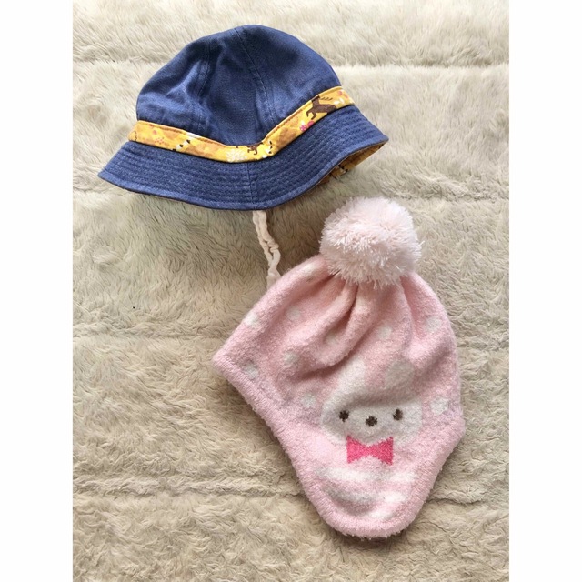 西松屋(ニシマツヤ)のベビー帽子 2個セット キッズ/ベビー/マタニティのこども用ファッション小物(帽子)の商品写真