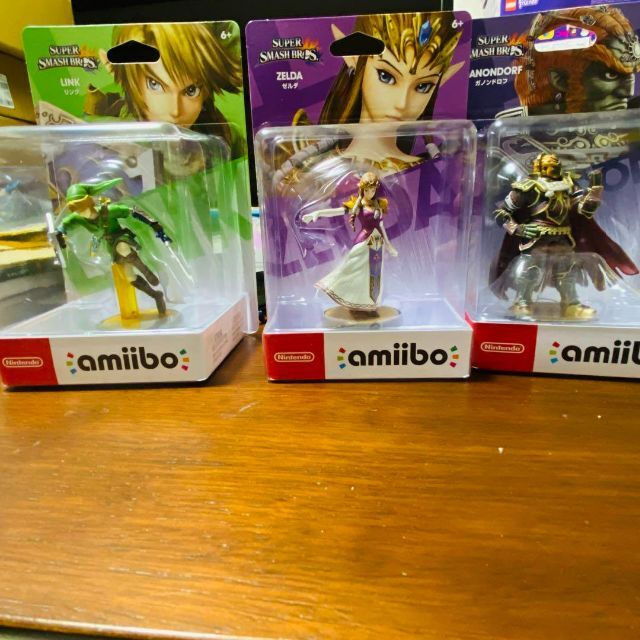 新品未開封　amiibo  リンク・ゼルダ姫 ・ガノンドルフガノンドロフ