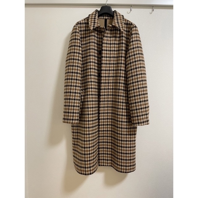 ジャケット/アウターami WOOL CHECK OVERCOAT BROWN & BEIGE