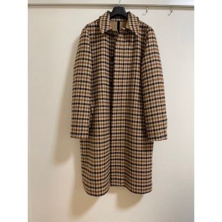 アミ(ami)のami WOOL CHECK OVERCOAT BROWN & BEIGE(チェスターコート)