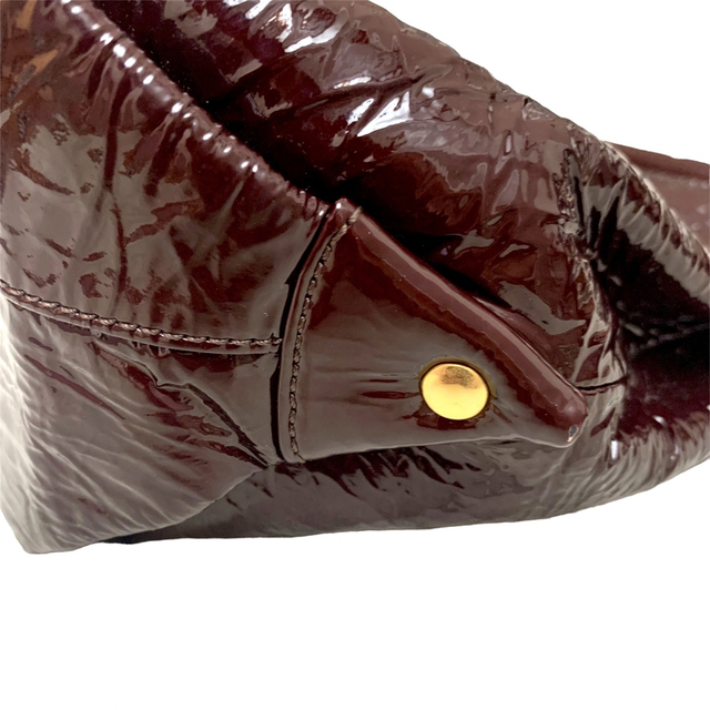 ATAO(アタオ)のATAO パテントレザー　バッグ　トート　ハンド　エナメル　ゴールド レディースのバッグ(トートバッグ)の商品写真