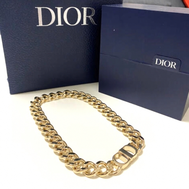 DIOR CD ICON チェーンリンク ネックレス 真鍮-