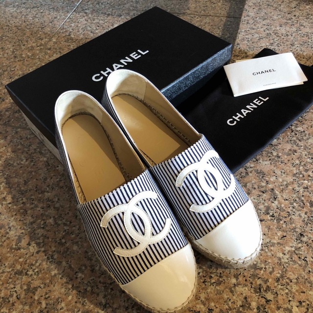 人気絶頂 CHANEL - 超美品☆CHANEL シャネル エスパドリーユ 37