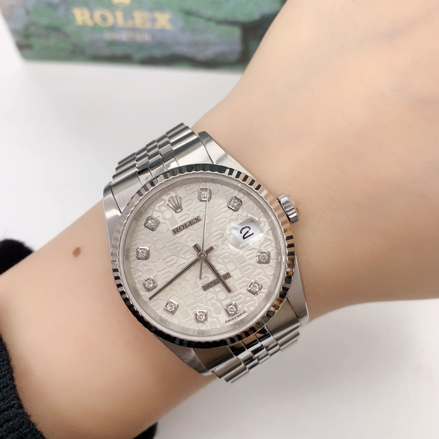 ROLEX デイトジャスト 自動巻  16234 Y番 ダイヤ SS WG 時計