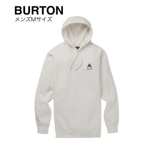 バートン(BURTON)のBURTON プルオーバーフーディー パーカー 裏起毛 ロゴ刺繍入り ホワイト(パーカー)