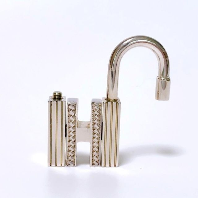 エルメス カデナ トゥアレグ チャーム SV925 H金具 キーリング 南京錠