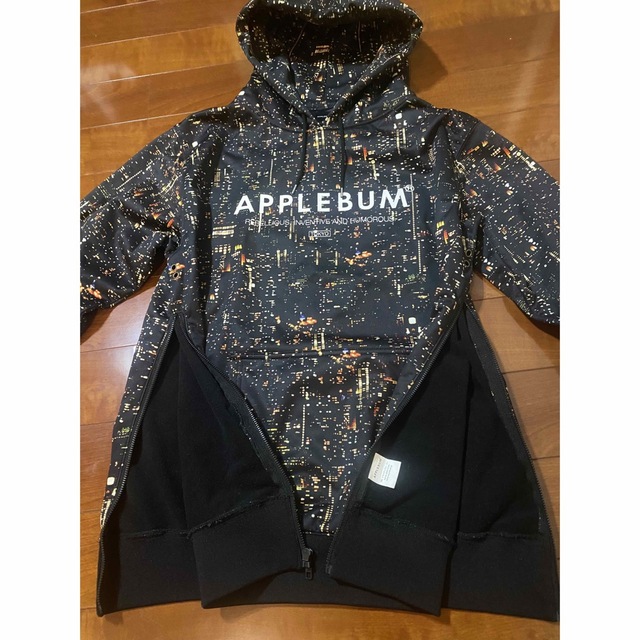 希少 APPLEBUM アップルバム 夜景総柄サイドジップパーカー