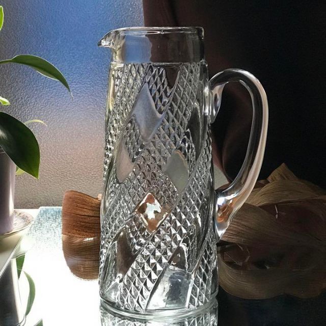 美しいオールドバカラBACCARATセルパンタンSERPENTINE水差し 特大