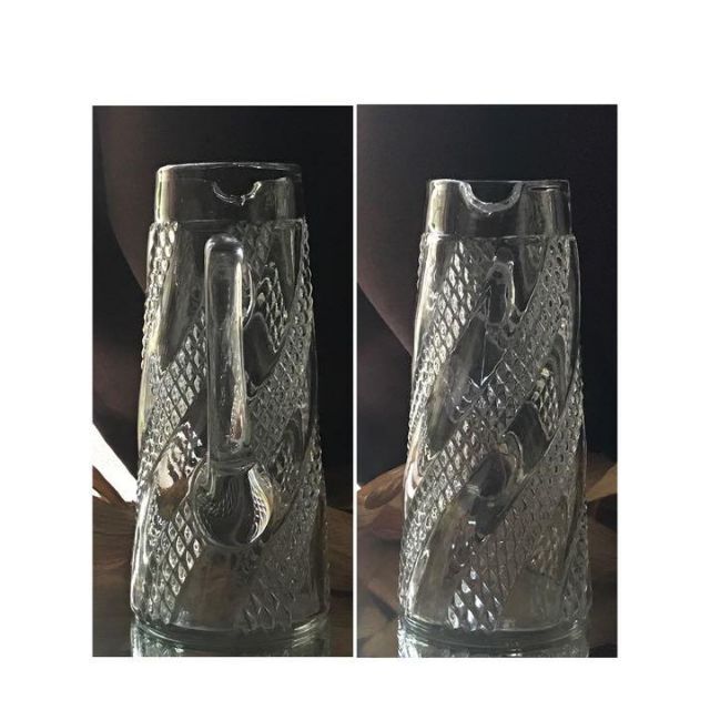 美しいオールドバカラBACCARATセルパンタンSERPENTINE水差し 特大