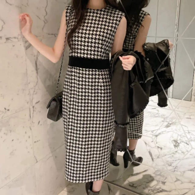 JILTU pattern dress 千鳥格子 ワンピース JILTU pattern dress 千鳥格子 ワンピース
