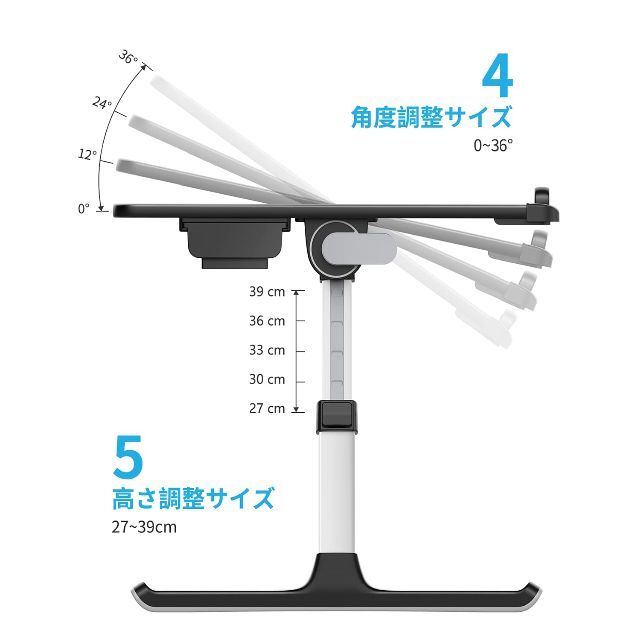 【色: ブラック】SAIJI ラップデスク 折りたたみテーブル ミニテーブル「安