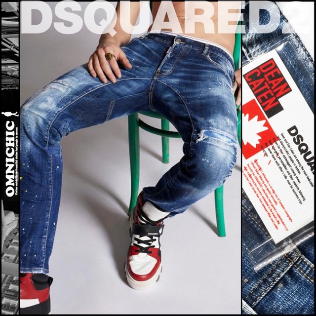 新11万TIDY BIKER DSQUARED2ディースクエアードバイカーデニム