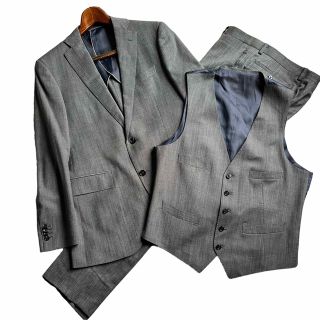 スーツカンパニー(THE SUIT COMPANY)のスーツカンパニー　シルク混　スリーピース　グレー　ベスト(セットアップ)