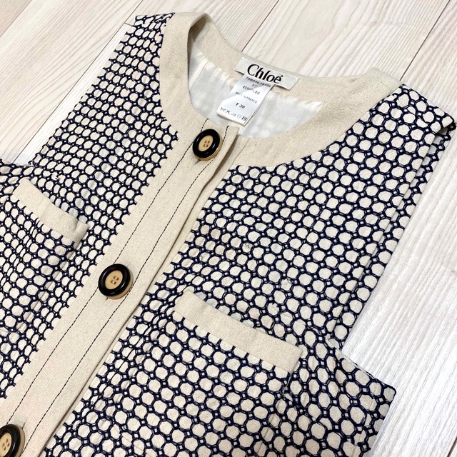 Chloe クロエ 美品 シルクベストクリーニング済み???? サイズT36