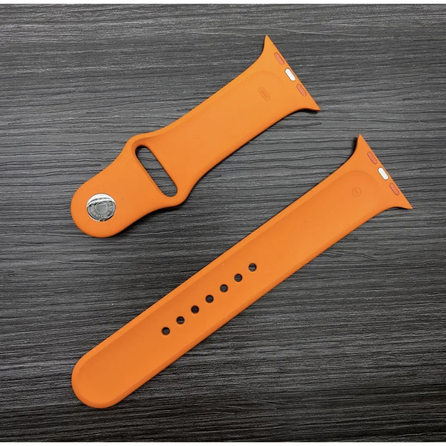 新品》Apple Watch エルメス オレンジラバー バンド HERMES 日本未入荷 ...