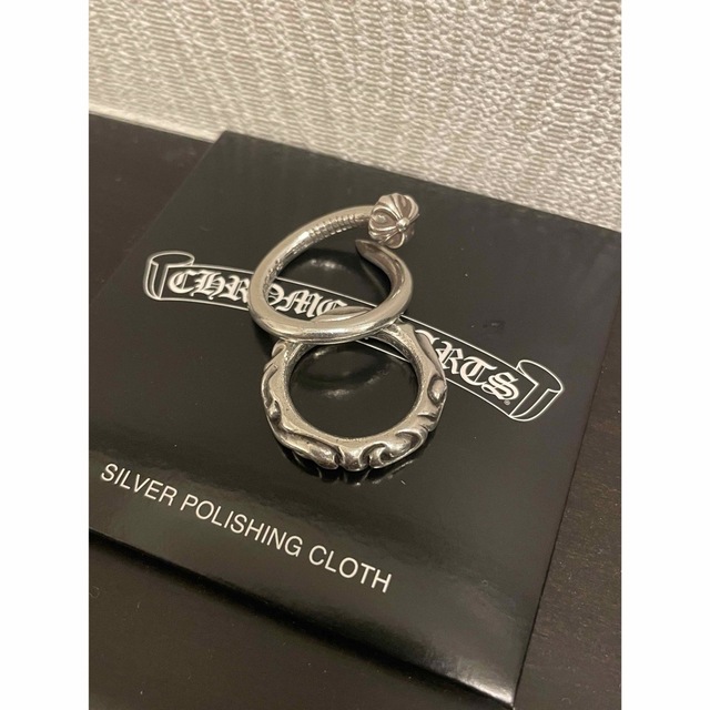 最前線の Chrome Hearts 2セット スクロールバンドリング クロスボール