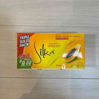 パパイヤ石鹸　Silka 90g 3個  美白 美肌 石鹸 シルカ(ボディソープ/石鹸)