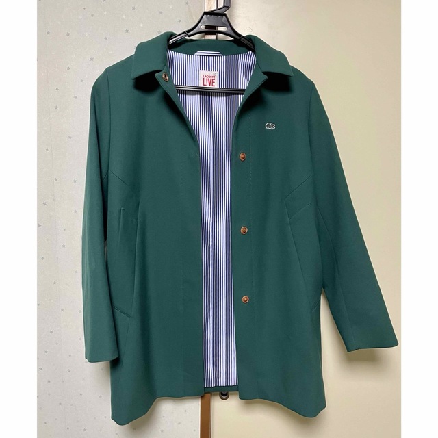 LACOSTE(ラコステ)のLACOSTE ダブルファイス コート グリーン 緑 ラコステ レディースのジャケット/アウター(ピーコート)の商品写真