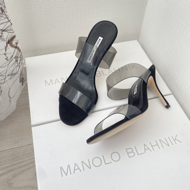 【新品】MANOLO BLAHNIK マノロブラニク クリア サンダル ミュール