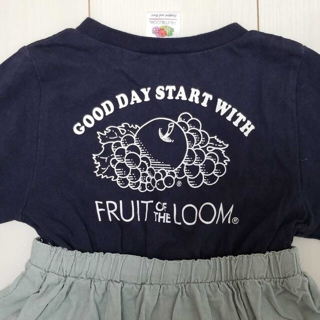 FRUIT OF THE LOOM(フルーツオブザルーム)のフルーツオブザルーム ドッキングワンピース キッズ/ベビー/マタニティのキッズ服女の子用(90cm~)(ワンピース)の商品写真