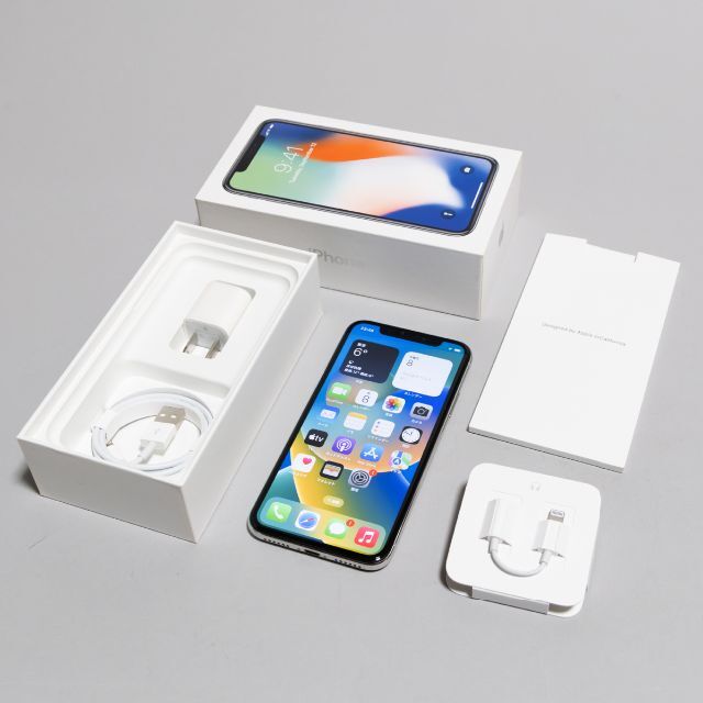 通販ネット Apple SIMフリー iPhone X シルバー 256GB ロック解除済 ...