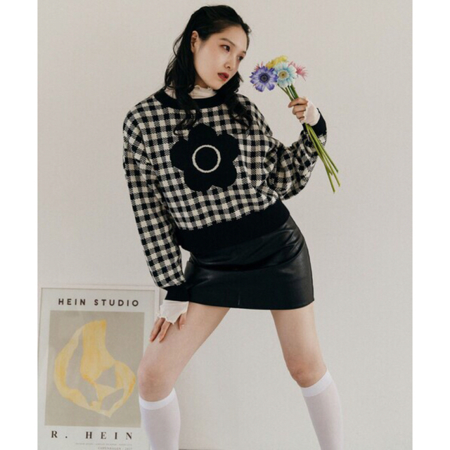 ◇◆MARY QUANT◆◇ デイジージャガードニット ブラック