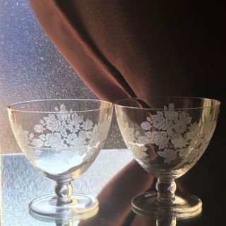 ギフト 美しいオールドバカラBACCARATブーケBouquetワイングラスペア水
