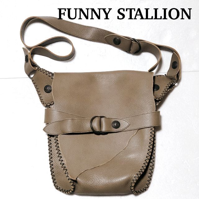 STALLION FUNNY レザーショルダーバッグ/スタリオン ファニーメンズ