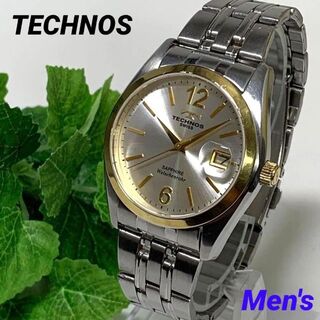 テクノス(TECHNOS)のまめたん様 492 TECHNOS テクノス メンズ 腕時計 電池交換済 日付テ(腕時計(アナログ))