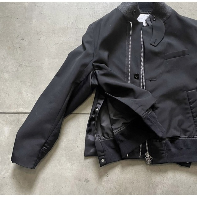 sacai(サカイ)の22ss sacai Suiting MA-1 Mix Blouson メンズのジャケット/アウター(テーラードジャケット)の商品写真