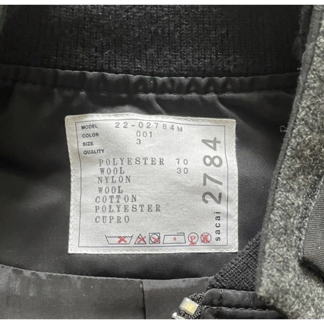 sacai(サカイ)の22ss sacai Suiting MA-1 Mix Blouson メンズのジャケット/アウター(テーラードジャケット)の商品写真