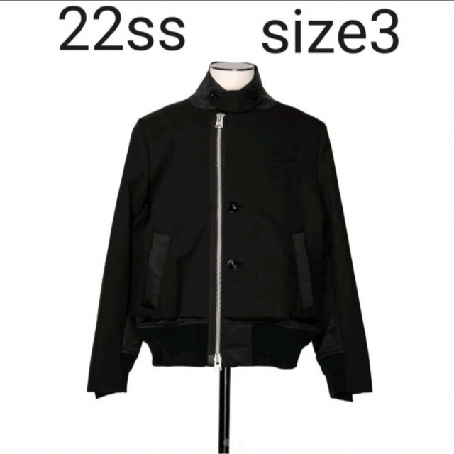 sacai(サカイ)の22ss sacai Suiting MA-1 Mix Blouson メンズのジャケット/アウター(テーラードジャケット)の商品写真