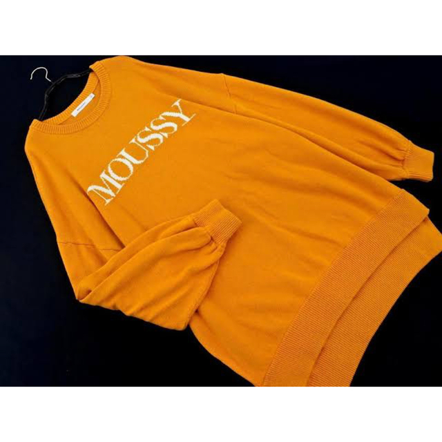 MOUSSY ロゴ　ニットワンピース　セーター