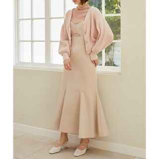 マジェスティックレゴン(MAJESTIC LEGON)の【アイボリー】カッティングキャミワンピース(ロングワンピース/マキシワンピース)