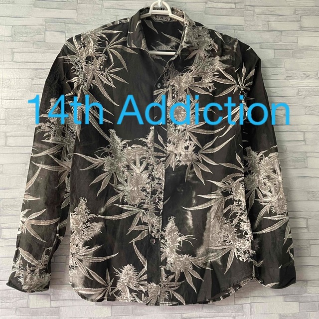 【新品】14th addiction 総柄シャツ タグなし