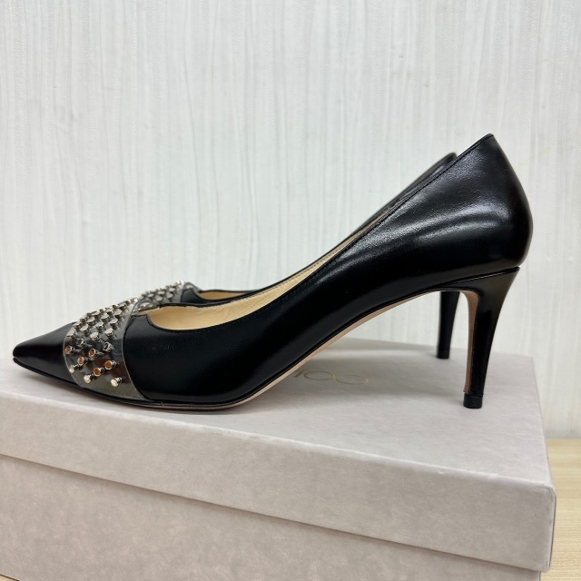 JIMMY CHOO(ジミーチュウ)の【M886】美品 ジミーチュウ 39 HAZEL レザー ヒール パンプス レディースの靴/シューズ(ハイヒール/パンプス)の商品写真