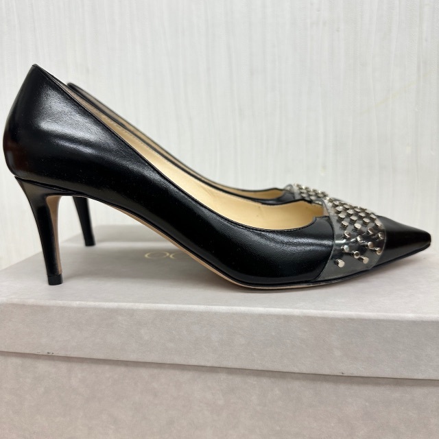 JIMMY CHOO - 【M886】美品 ジミーチュウ 39 HAZEL レザー ヒール