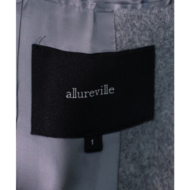 allureville(アルアバイル)のallureville アルアバイル チェスターコート 1(S位) グレー 【古着】【中古】 レディースのジャケット/アウター(チェスターコート)の商品写真