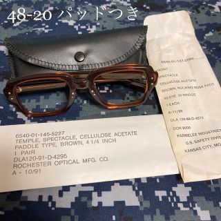 48-20ノーズパッド付き米軍実80s眼鏡BCG(サングラス/メガネ)