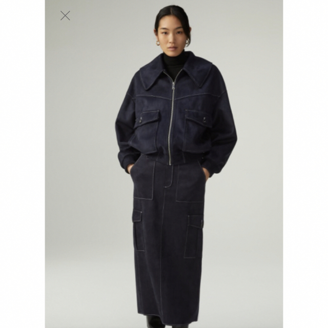 ZARA(ザラ)のZARAコントラストトップステッチボンバージャケット レディースのジャケット/アウター(ブルゾン)の商品写真