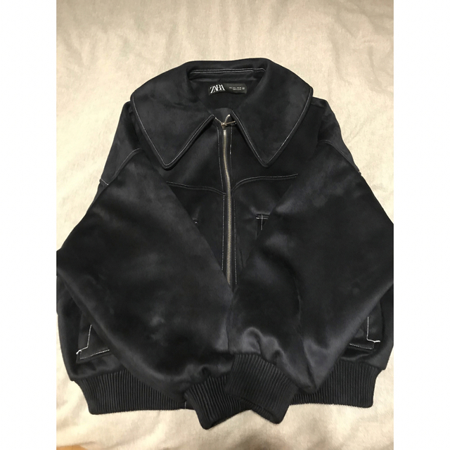 ZARA - ZARAコントラストトップステッチボンバージャケットの ZARA - ZARAコントラストトップステッチボンバージャケットの