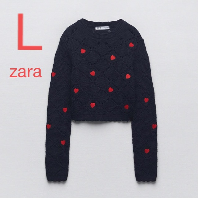 ZARA オープンニットセーター ハート L - ニット/セーター