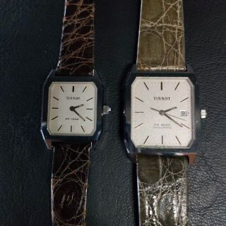 希少美品【稼働品】TISSOT ティソ ペアウォッチ スクエア ホワイト