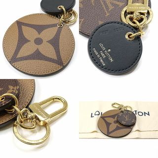 ルイヴィトン LOUIS VUITTON ポルト クレ・イリュストレ キーホルダー バッグチャーム モノグラム･ジャイアント リバース モノグラム  ライトブラウン/ブラウン/ブラック/ゴールド金具 M69317 未使用品